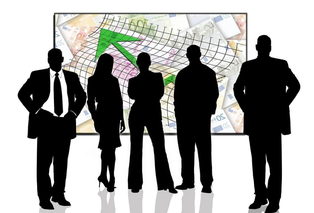 a shadow of people illustration of financing