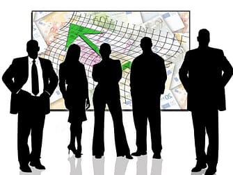 a shadow of people illustration of financing