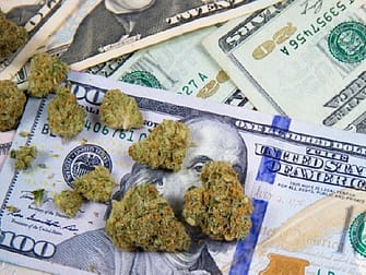 Sea stones on top of money