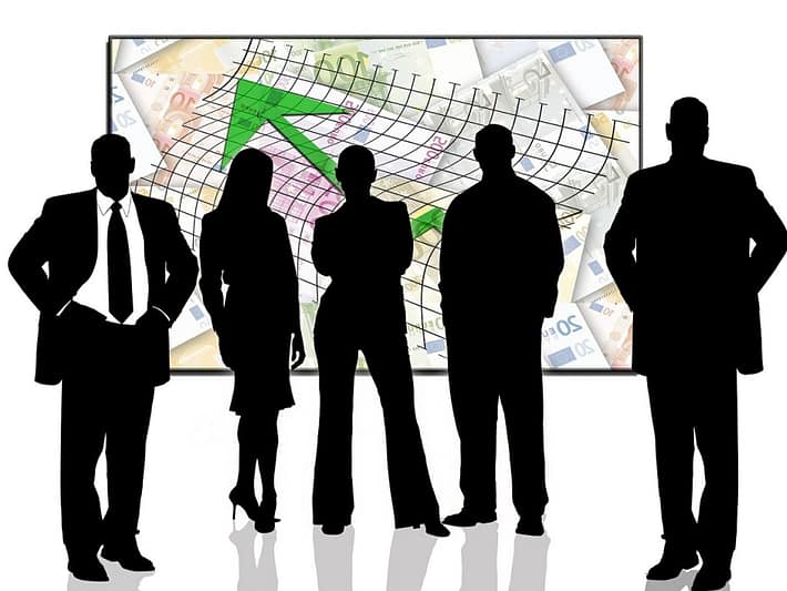 a shadow of people illustration of financing